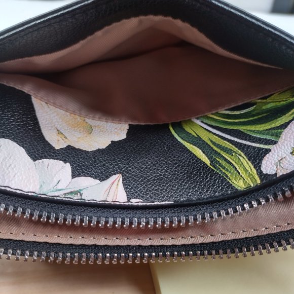 Dana Buchman Floral Purse Cross Body Adjustable Shoulder Strap Black Small - Picture 6 of 15